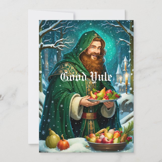 Yule Solstice Pagan Asatru Wiccan Heathen Holiday  Card (Front)