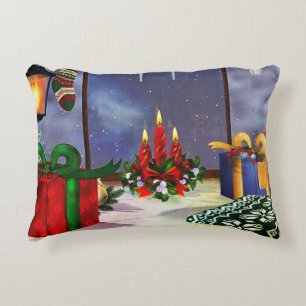 Yule Time Reflections HOLIDAY Decorative Cushion