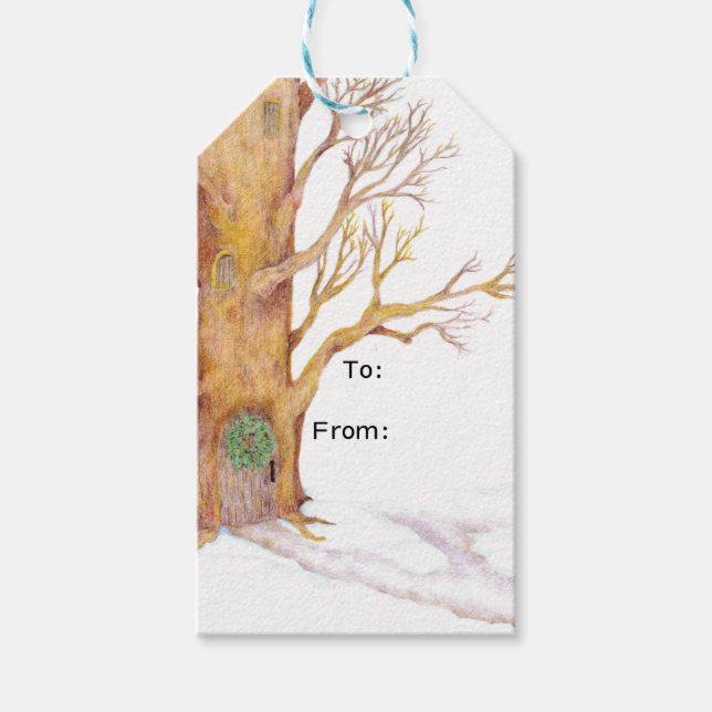 "Yule Tree" Holiday Tags (Front)