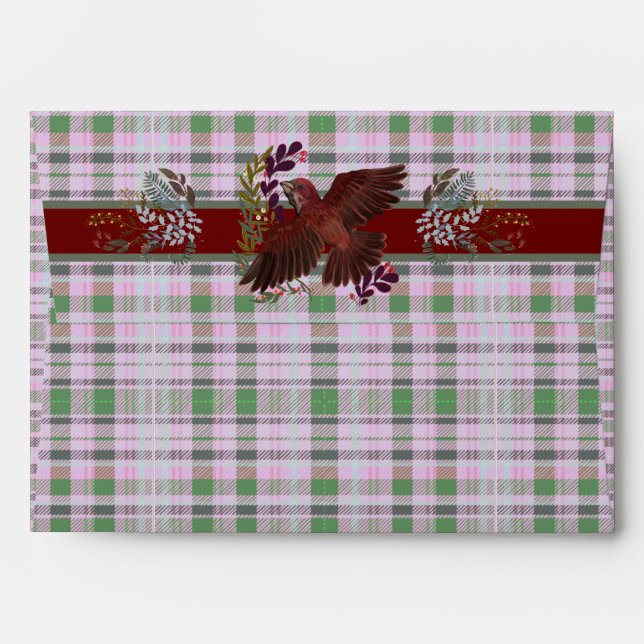 Yuletide Bird Envelopes (Back (Top Flap))
