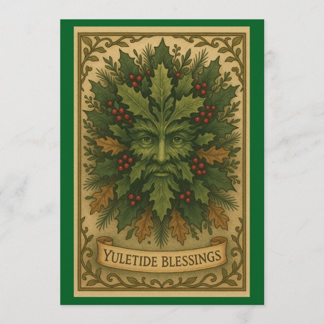 Yuletide Blessings Invitation Card (Front)