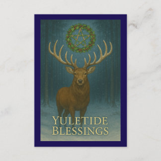 Yuletide Blessings Stag Enclosure Card