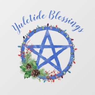 Yuletide Blessings Wiccan Holiday Lights Pentacle