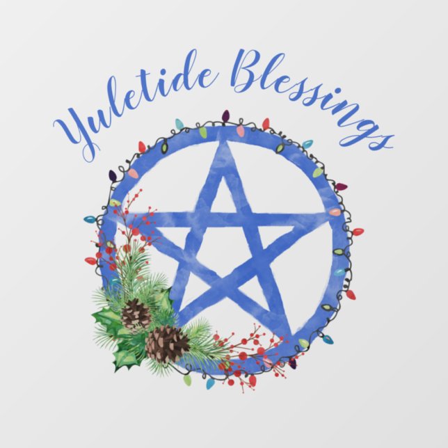 Yuletide Blessings Wiccan Holiday Lights Pentacle (Sheet)