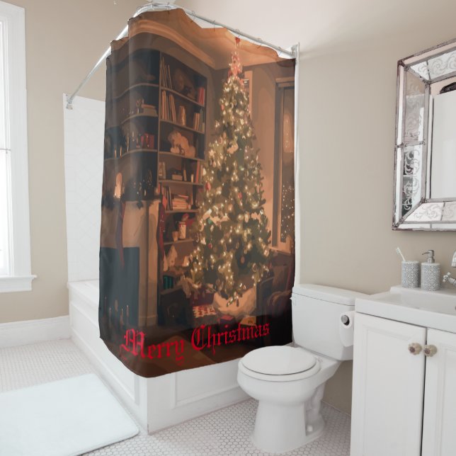 Yuletide Charm Shower Curtain (In Situ)