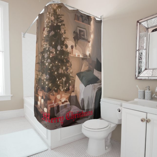 Yuletide Charm Shower Curtain (In Situ)