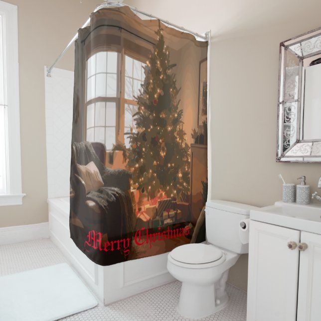 Yuletide Charm Shower Curtain (In Situ)