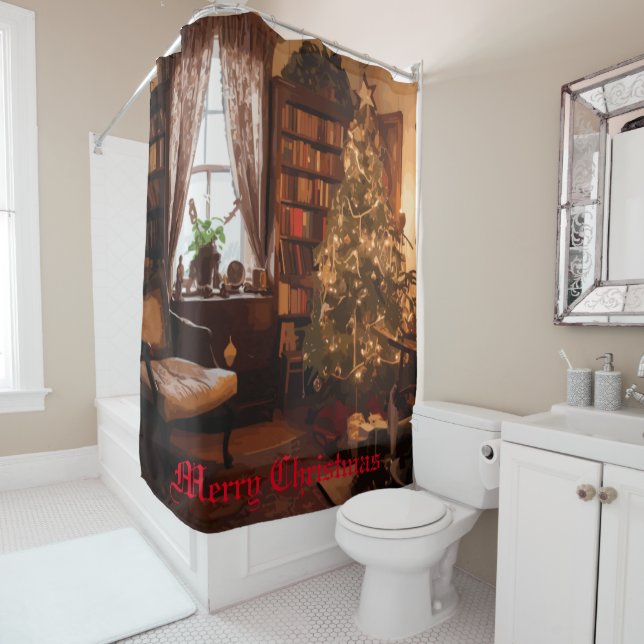 Yuletide Charm Shower Curtain (In Situ)