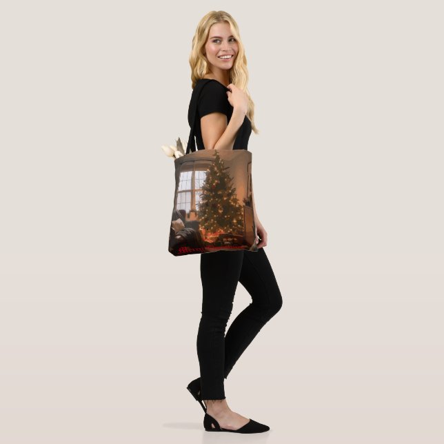 Yuletide Charm Tote Bag (On Model)