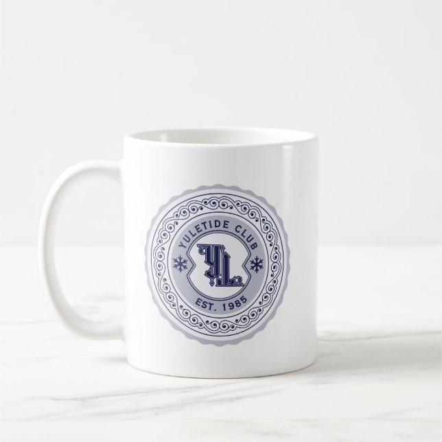 Yuletide Club Custom Holiday Crest Coffee Mug (Left)