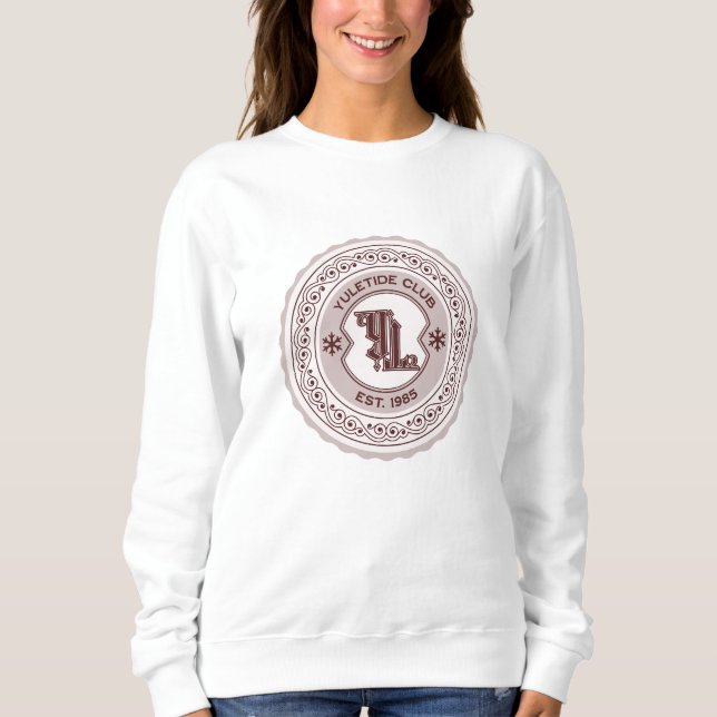 Yuletide Club EST. 1985 Holiday Crest Design Sweatshirt (Front)