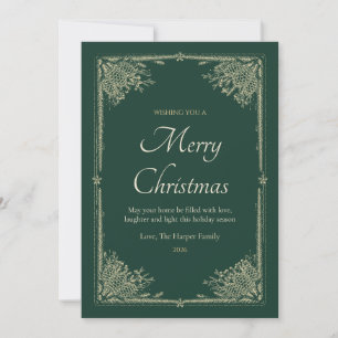 Yuletide Conifer Family Christmas Card