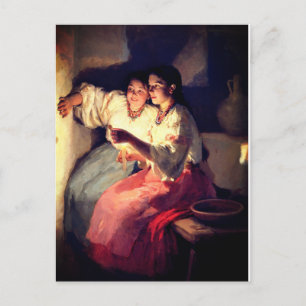 YULETIDE FORTUNE TELLLERS BY PYMONENKO POSTCARD