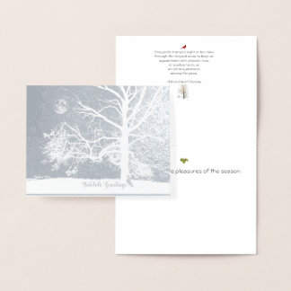 Yuletide Greeting: Prospect Park,NY--Holiday foil: Foil Card
