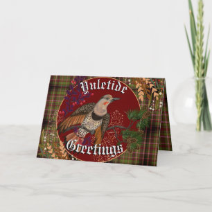 Yuletide Greetings Northern Flicker Card