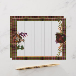 Yuletide Greetings Northern Flicker Custom Letterhead