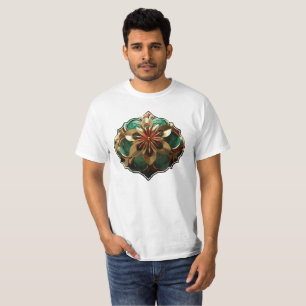 Yuletide Opulence: Golden Threads of Christmas T-Shirt