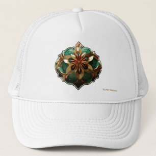Yuletide Opulence: Golden Threads of Christmas Trucker Hat