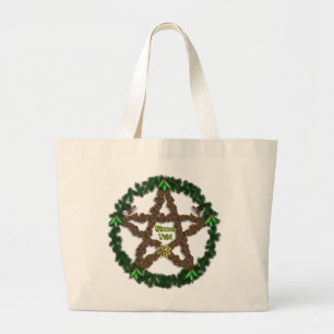 Yuletide Pentacle Large Tote Bag