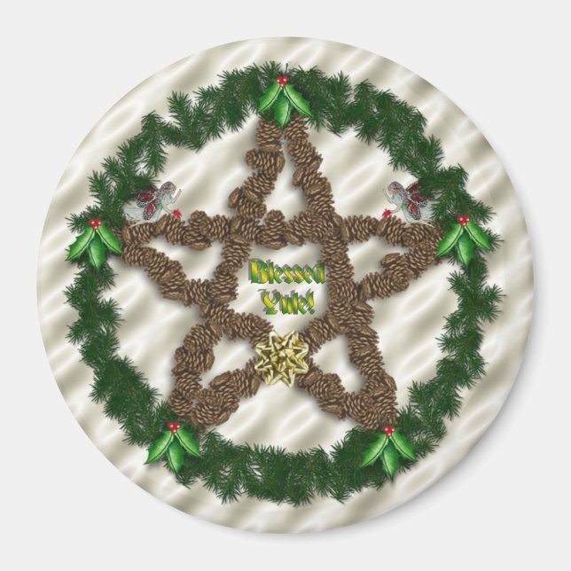 Yuletide Pentacle Magnet (Front)