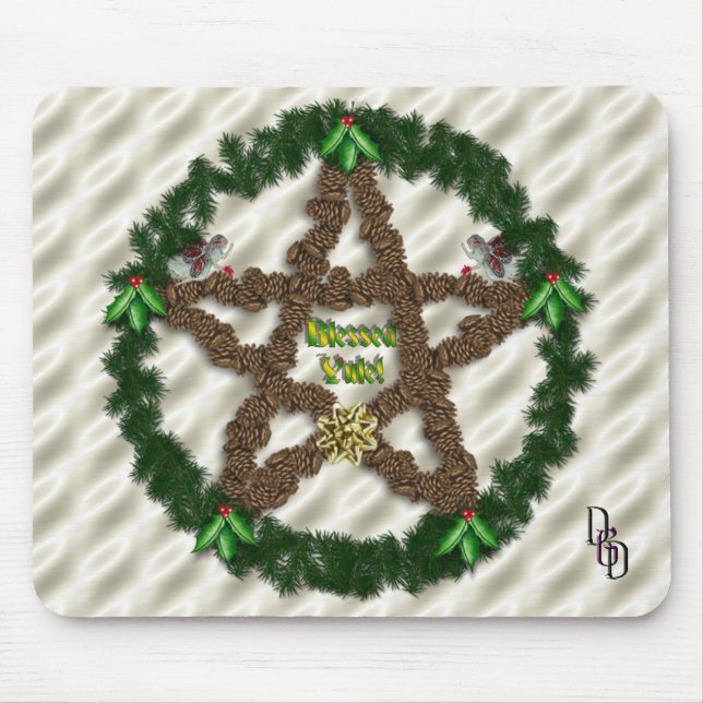 Yuletide Pentacle Mouse Pad (Front)