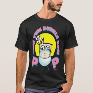 YUM YUM BUBBLE GUM GIRL BLOWING BUBBLE RETRO 90's T-Shirt