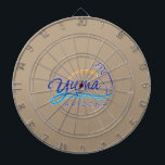 Yuma, Arizona Dartboard<br><div class="desc">Yuma (Cocopah: Yuum) is a city in and the county seat[4] of Yuma County,  Arizona,  United States. It is located in the southwestern corner of the state,  and the population of the city was 93, 064 at the 2010 census,  up from the 2000 census population of 77, 515</div>