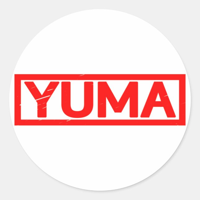 Yuma Stamp Classic Round Sticker (Front)