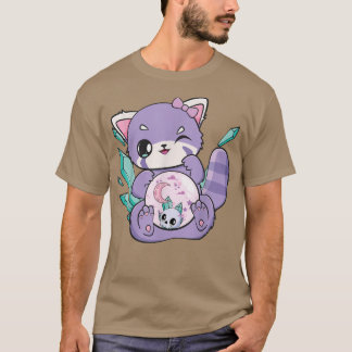 Yume Kawaii Red Panda Glass Sphere Fairy Kei Haraj T-Shirt