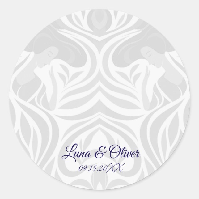 Yumeji Hirado Woman Art Seal Sticker (Front)