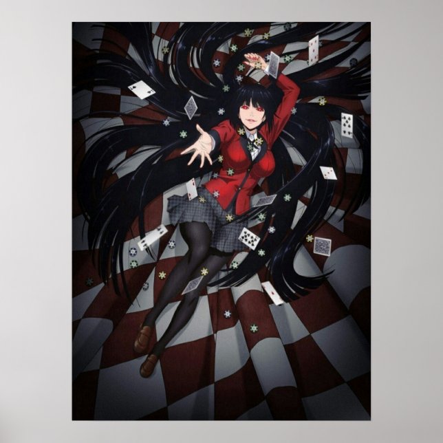 Yumeko Jabami gambling school kakegurui anime mang Poster (Front)