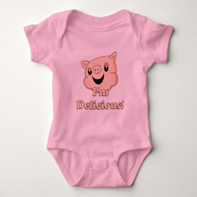 Yummy Bacon Baby Bodysuit (Front)