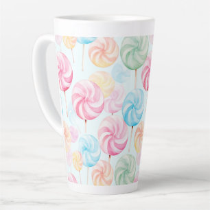 Yummy Candy Lollipops Whimsical Latte Mug