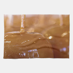 Yummy Carmel Apples Tea Towel