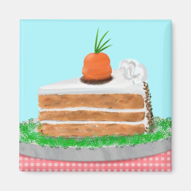 Yummy Carrot Cake  Magnet (Front)