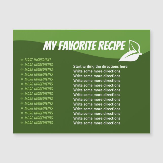 Yummy CC0957 Refrigerator recipe Magnetic card (Front)