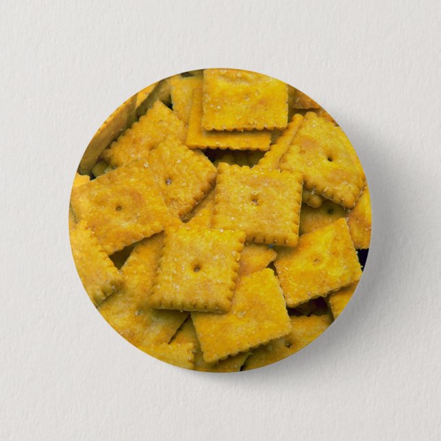 Yummy Cheese crackers 6 Cm Round Badge (Front)