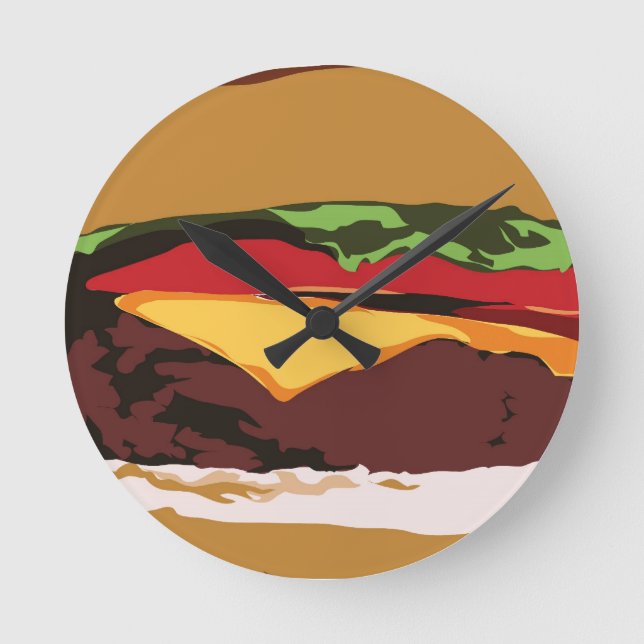 Yummy Cheeseburger Clock (Front)