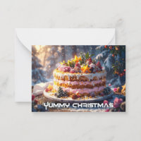 YUMMY CHRISTMAS Flat Note Card