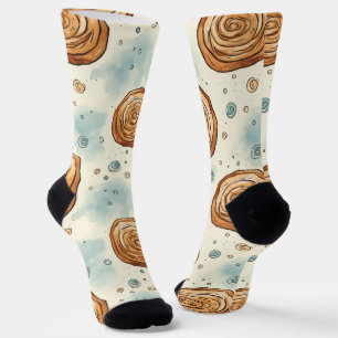 Yummy Cinnabon Pattern  Socks