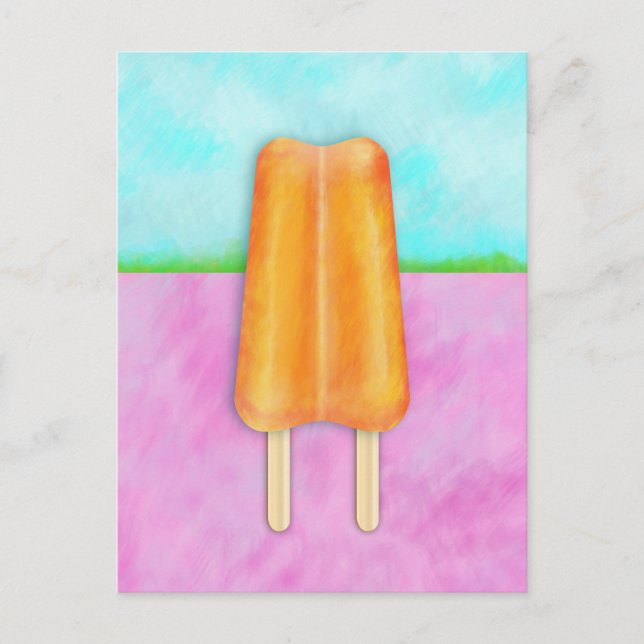 Yummy-Cool Popsicle Landscape Postcard (Front)
