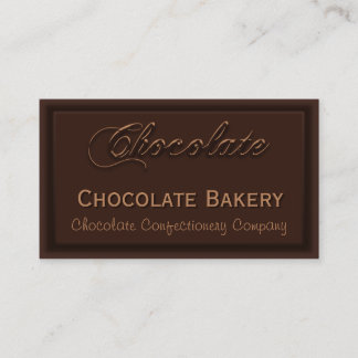 Yummy Creamy Chocolate Bakery Business Cards