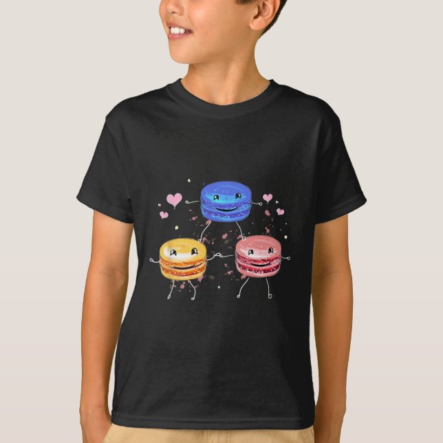 Yummy Cute Cheerleading Macaroon Gift  T-Shirt (Front)