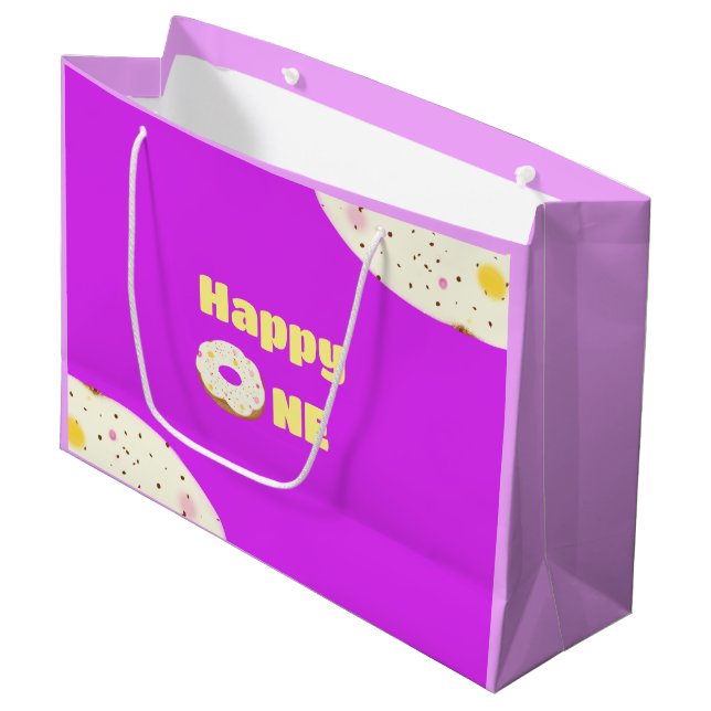 Yummy doughnut large gift bag (Front Angled)