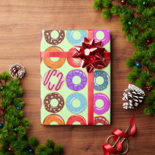 Yummy Doughnut Pattern Wrapping Paper