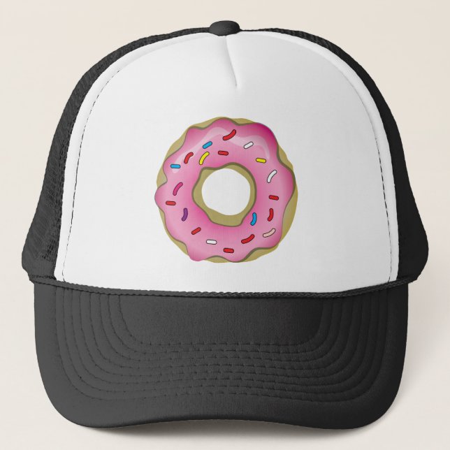 Yummy Doughnut with Icing and Sprinkles Trucker Hat (Front)