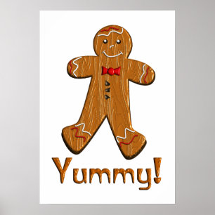 Yummy Gingerbread Man Poster