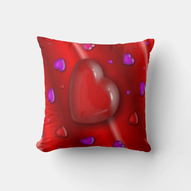 Yummy Hearts Valentine Pillow (Front)