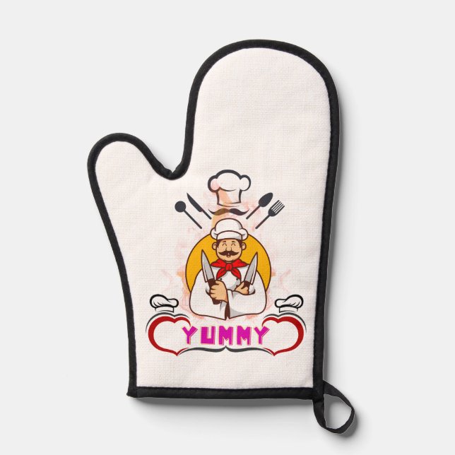 Yummy Heat Protection Oven Mitt (Front)