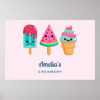 Yummy Ice Cream Trio Summer Vibe Business